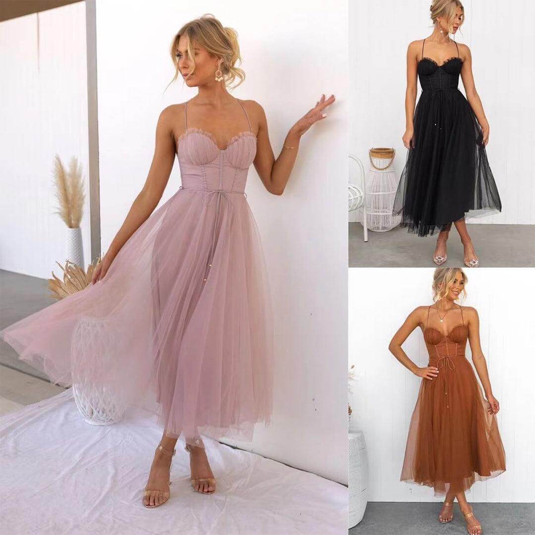 Ladies Breathable Semi Formal Party Dress - Luxivelle