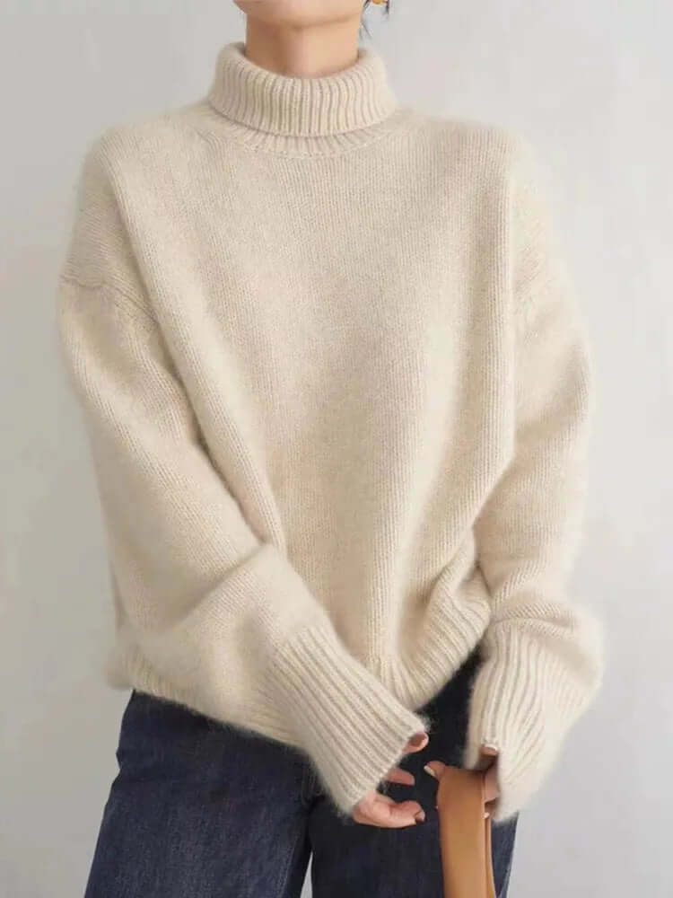 Cozy Women's Crew Neck Knit Sweater