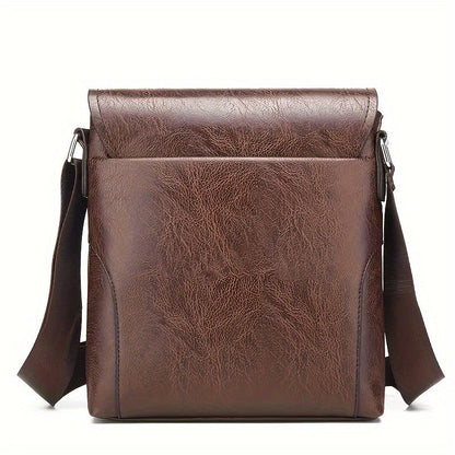 Classic Brown Leather Crossbody Bag for Men