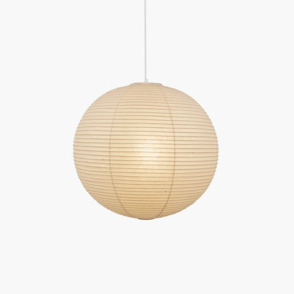 Simple White Cotton Shade Pendant Light with Metal Frame
