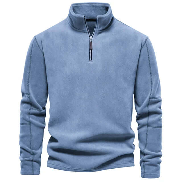 Warm Men's Fleece Coat with High Collar
