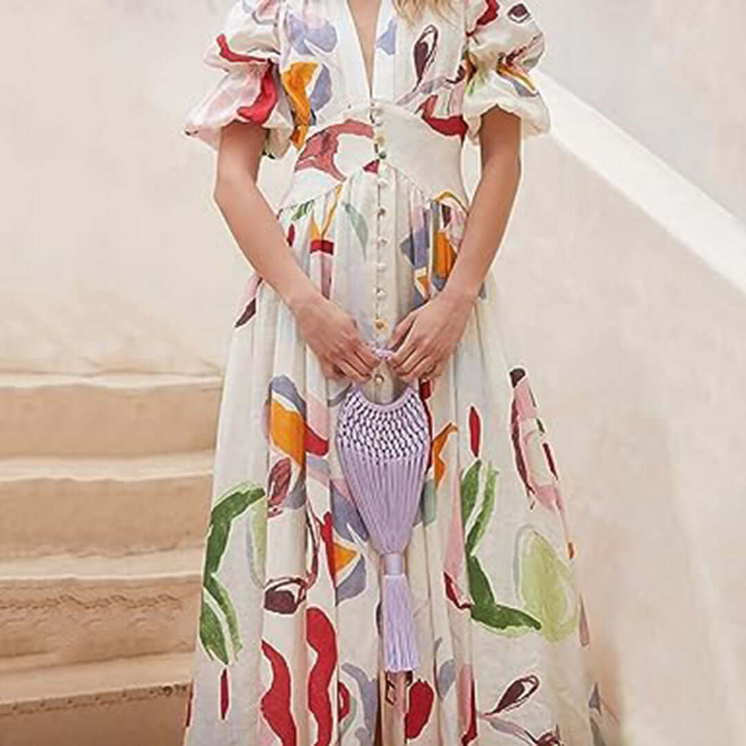 Long Sleeve Cotton Maxi Dress