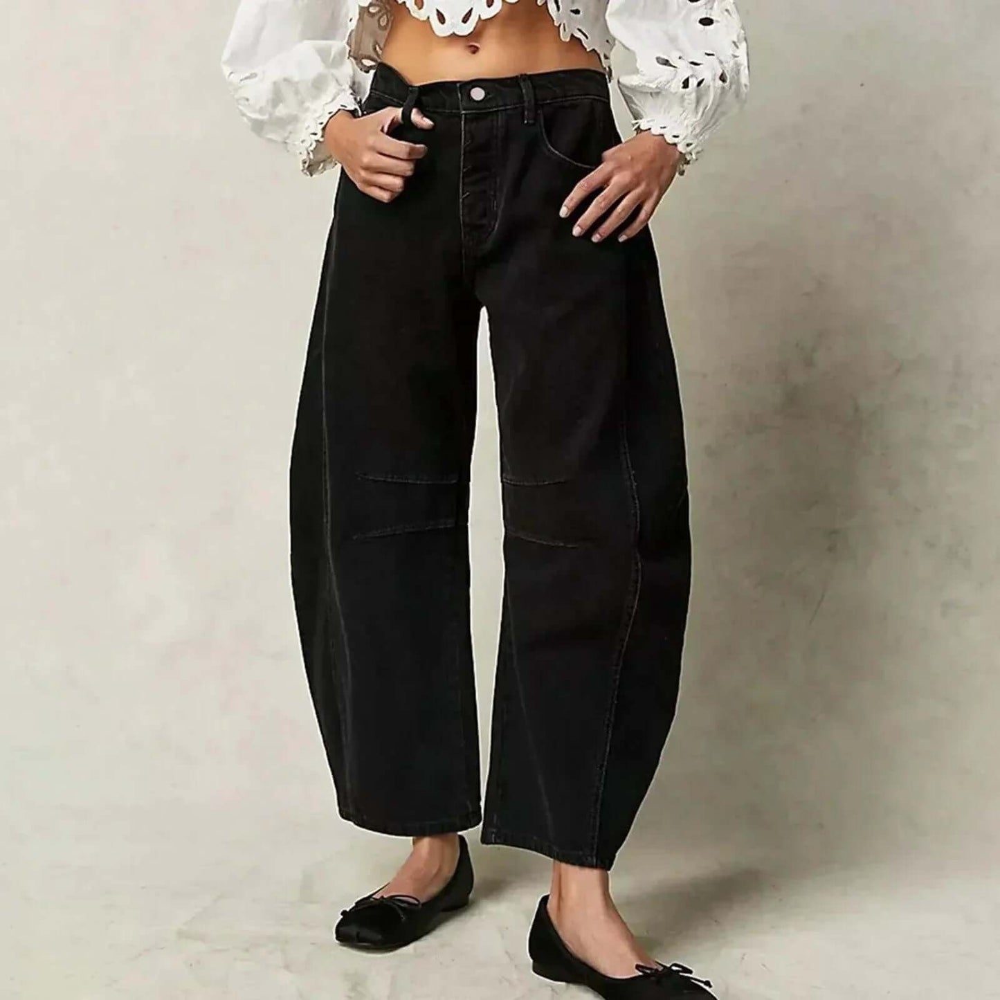 Comfortable Loose Fit High Waisted Women's Jeans