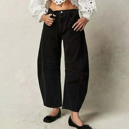 Comfortable Loose Fit High Waisted Women's Jeans