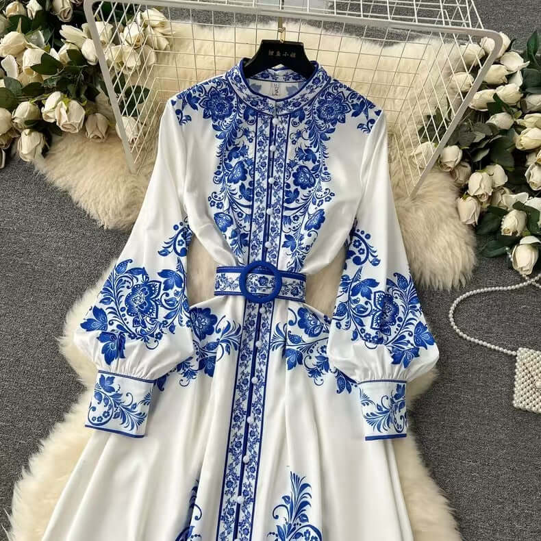 Casual Buckled A-Line Mid Dress