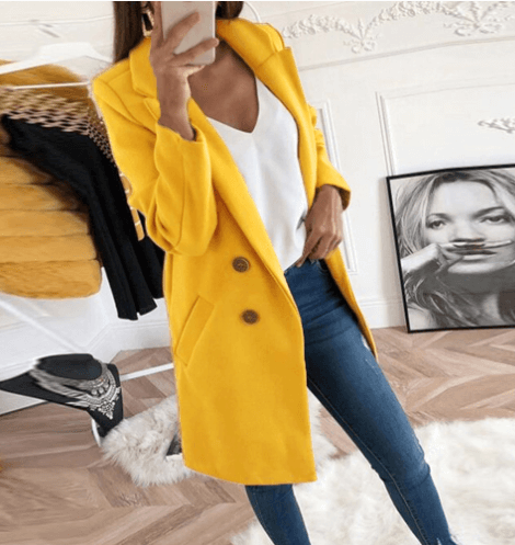 Ladies Classic Tailored Wool Trench Coat