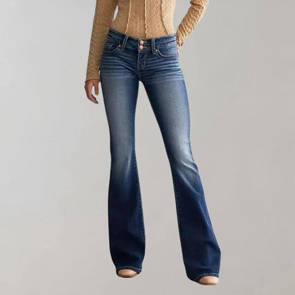Women's High Waist Skinny Comfort Flare Jeans - Luxivelle
