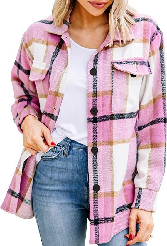 Classic Checked Coat for Ladies