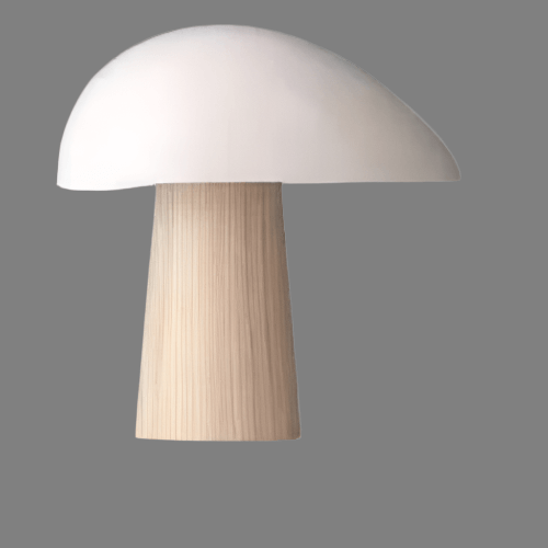 Rustic Wooden Desk Lamp with Unique Shape