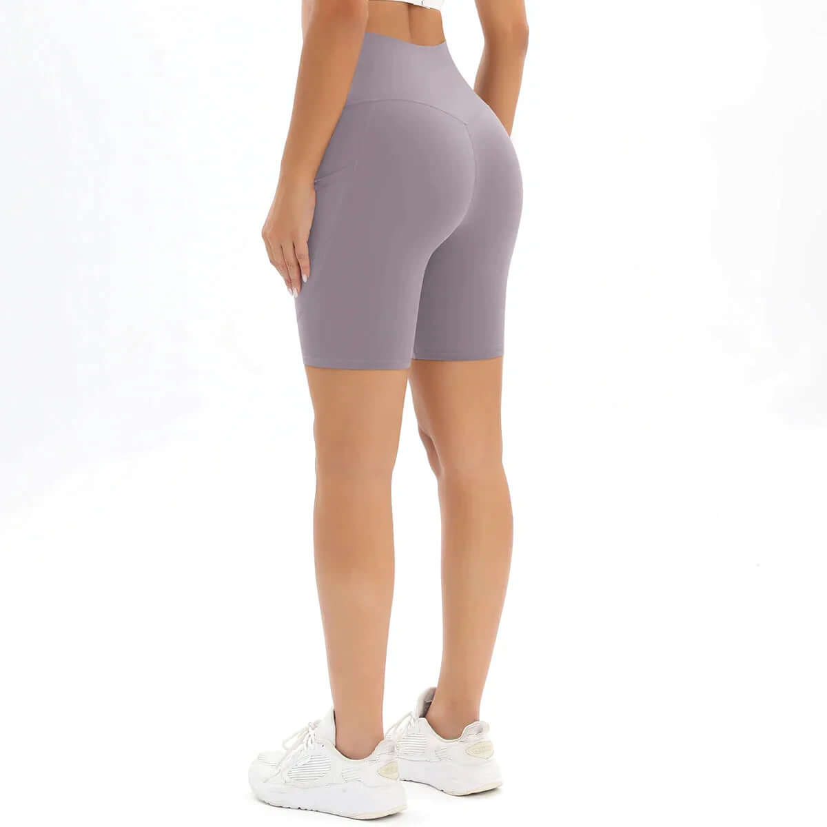 Women's Athletic Waist Running Shorts with Pockets