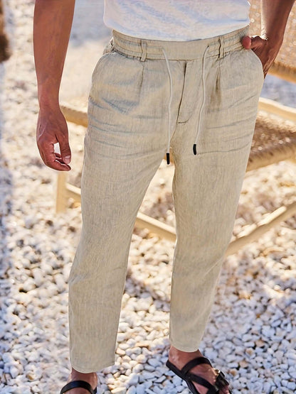 Comfortable Loose Fit Linen Trousers for Men