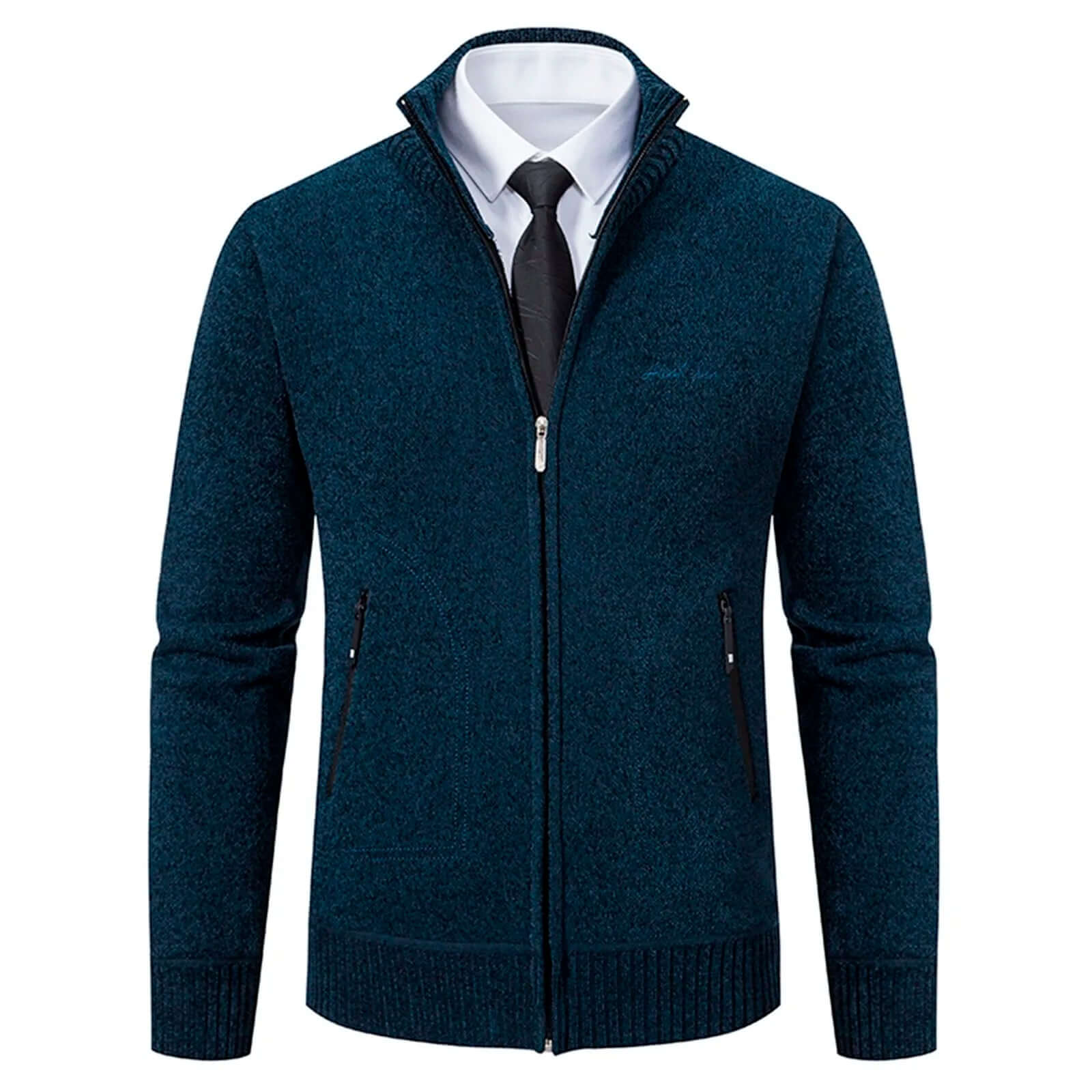 Men's Soft Crew Neck Sweater Cardigan - Luxivelle