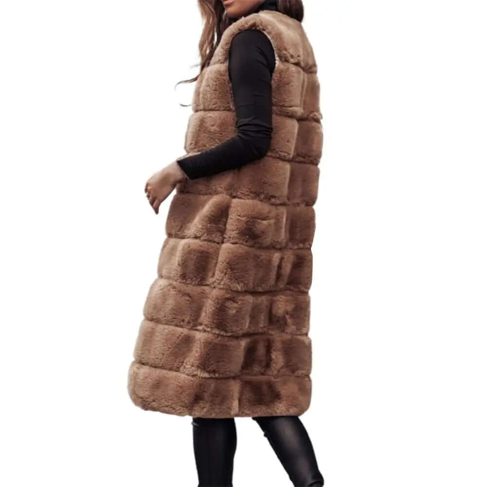 Luxurious Faux Fur Sleeveless Vest for Women