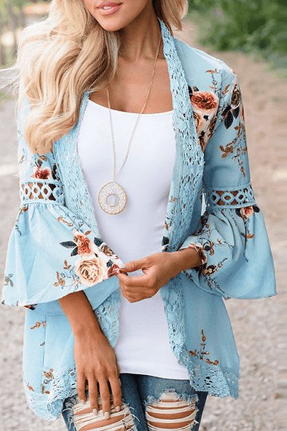Colorful Quilted Pattern Blouse