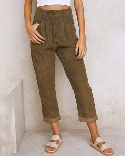 Ladies' Ribbed Cotton Pants