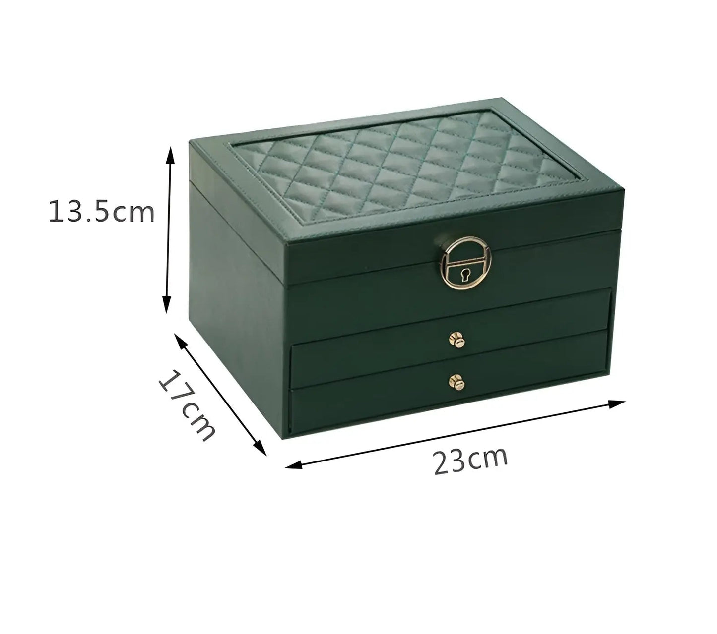 Stylish Jewellery Box with Multiple Layers in Faux Leather