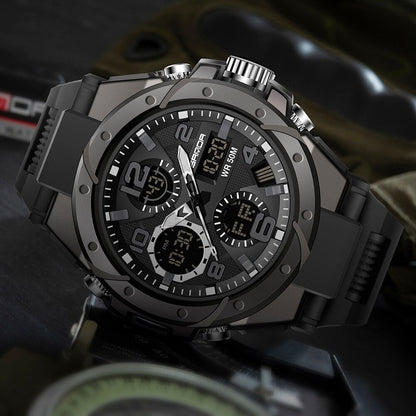 Tough Outdoor Men's Watch – Waterproof Analog Digital Watch