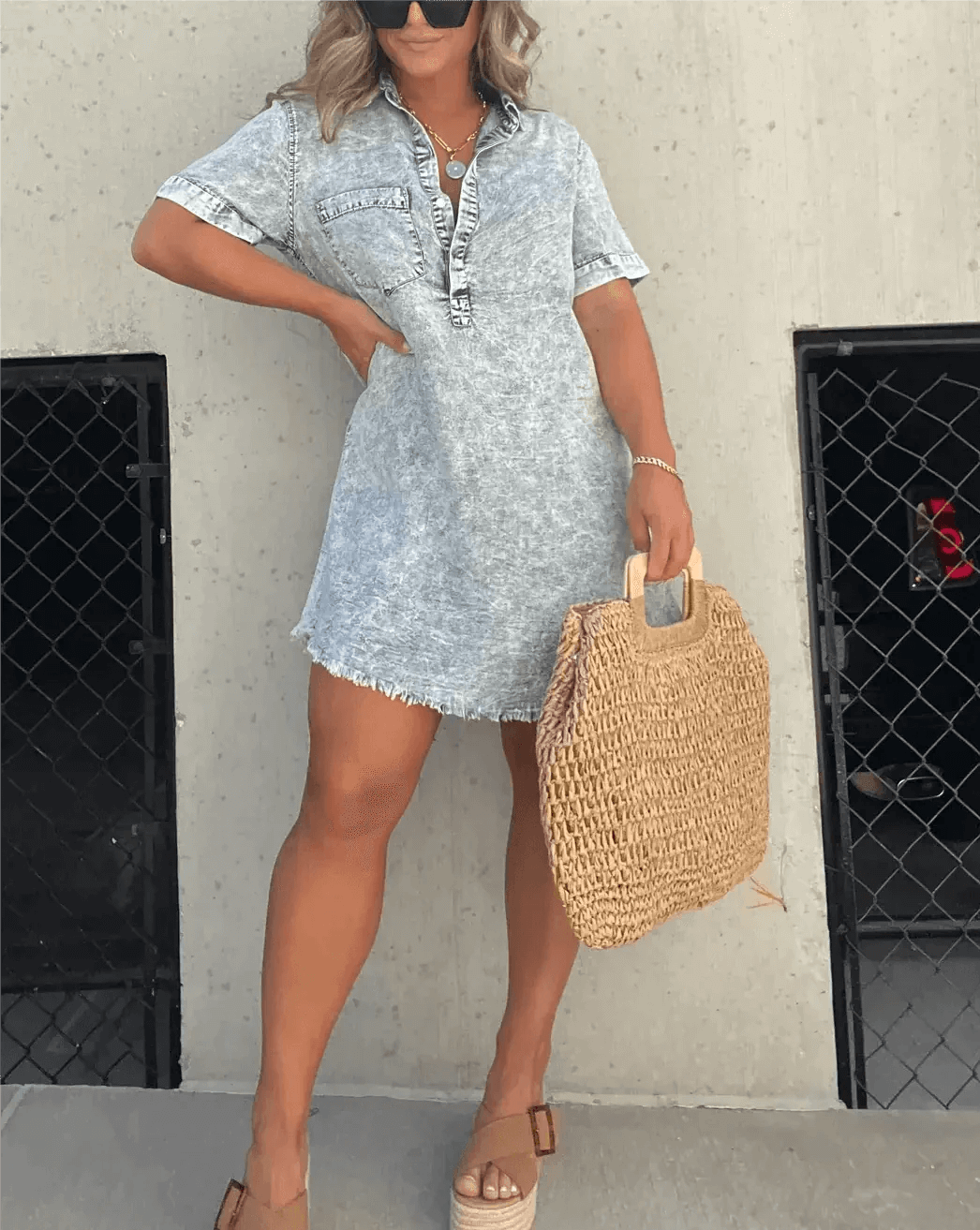 Ladies Classic Casual Jeans Shirt - Luxivelle