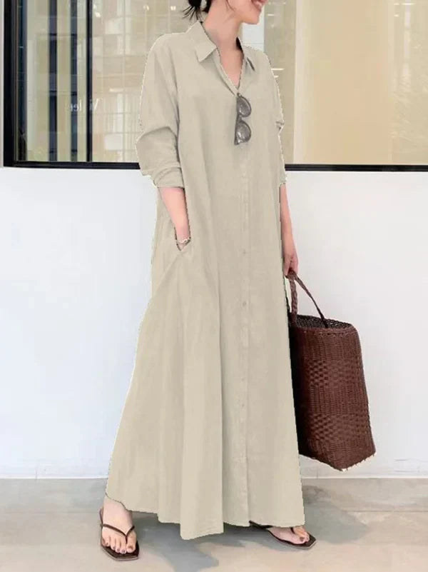 Ladies Classic Collared Shift Dress