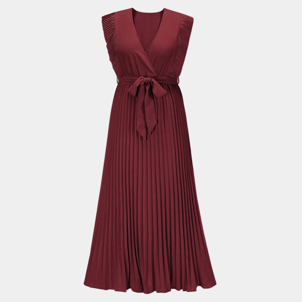 Chic Floor Length V Neck Evening Dress - Luxivelle