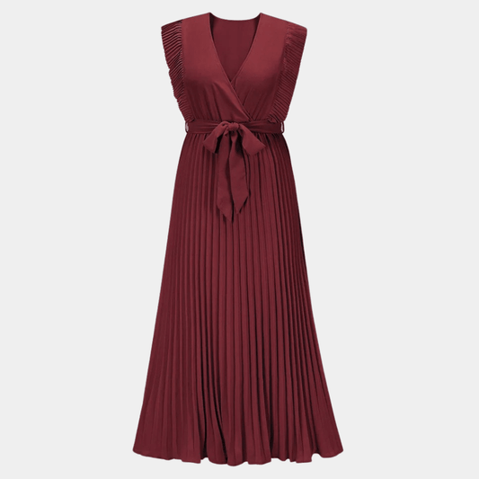 Chic Floor Length V Neck Evening Dress - Luxivelle