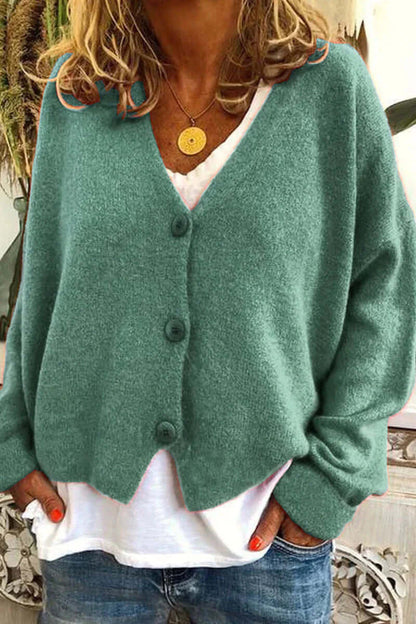 Colorful Patchwork Open Front Women's Cardigan