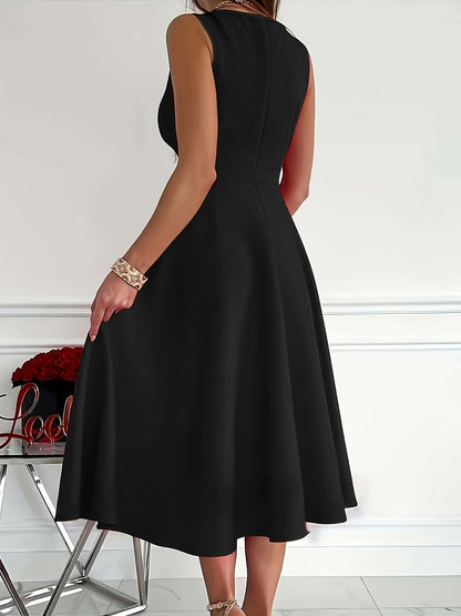 Ladies' Classic crew Neck Knee Length Dress