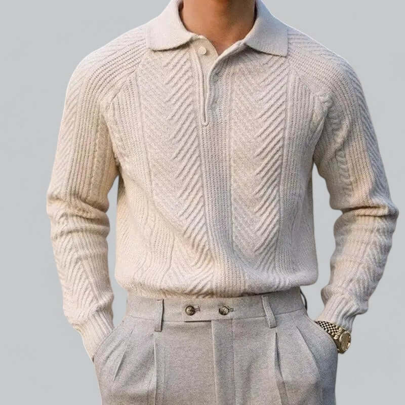 Men's Traditional Crew Neck Polo Shirt