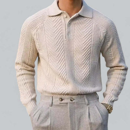Men's Traditional Crew Neck Polo Shirt