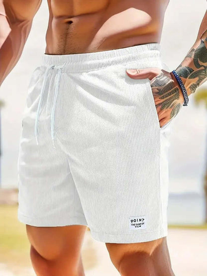 Men's Breathable Summer Shorts with Elastic Waist