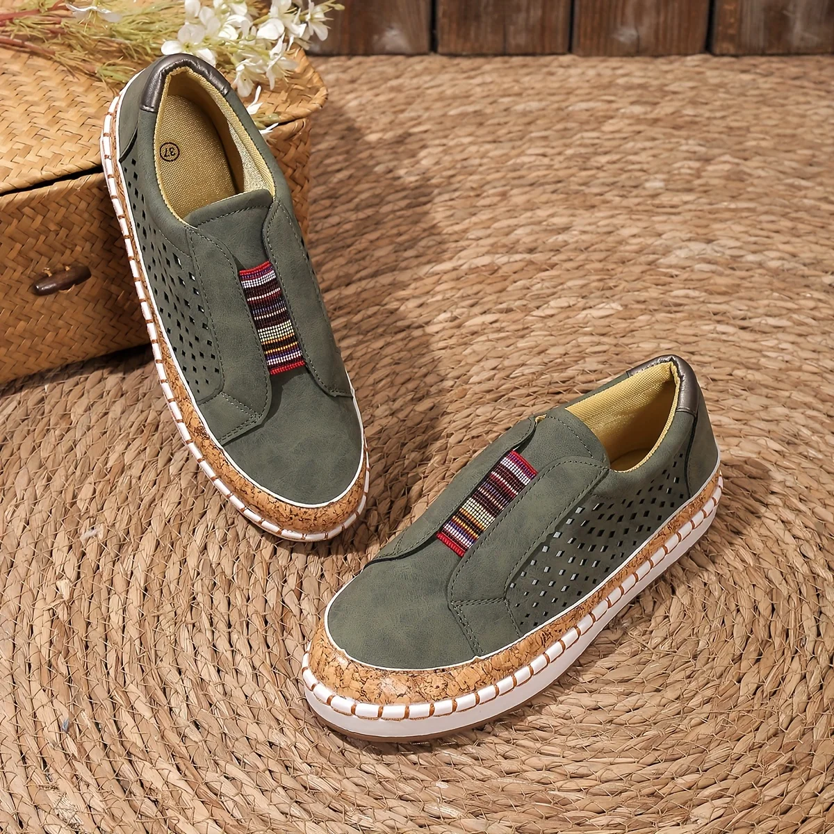 Comfortable Women's Leather Moccasin Casual Shoes
