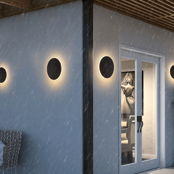 Circular Stainless Steel Outside Security Lamp