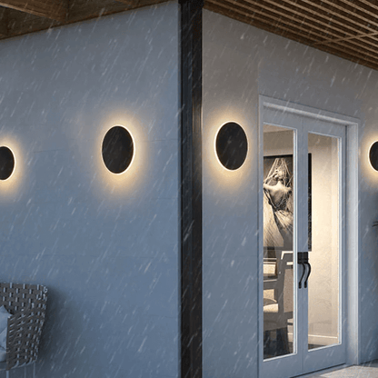 Circular Stainless Steel Outside Security Lamp