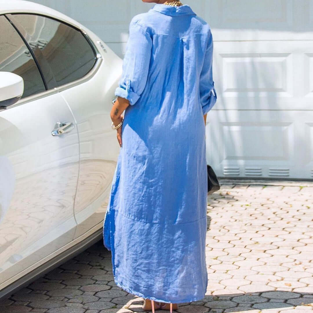 Long Sleeve Floor Length Evening Dress