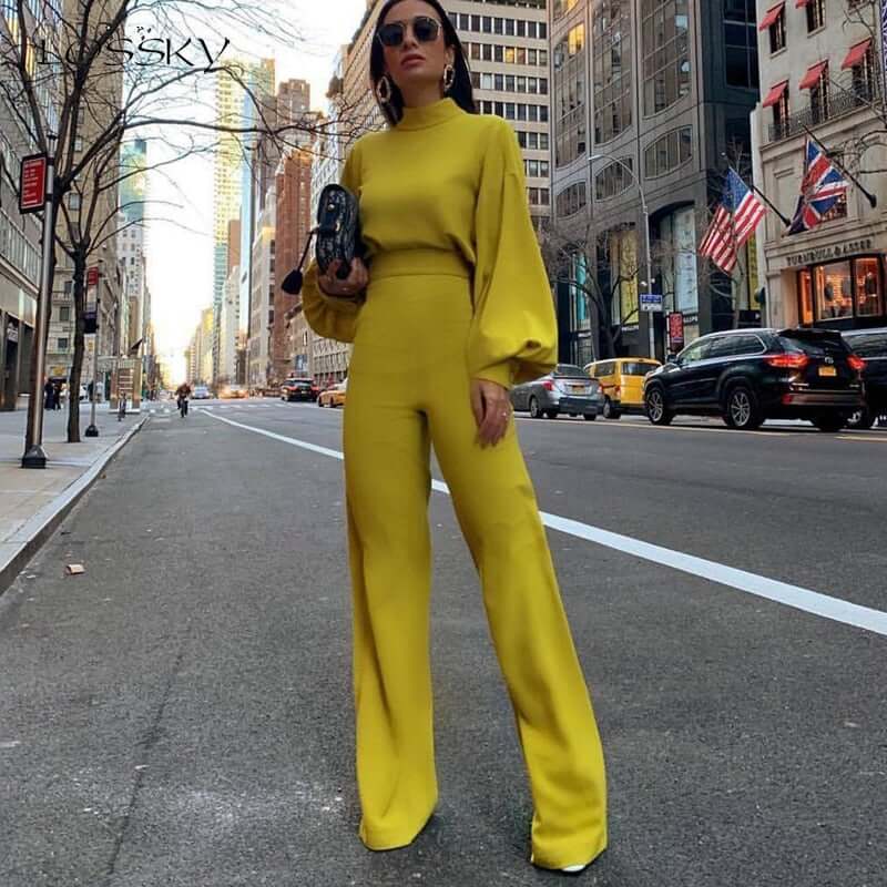 Fitted Crew Neck Full Length Jumpsuit - Luxivelle