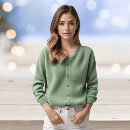 Soft V Neck Cashmere Sweater for Women