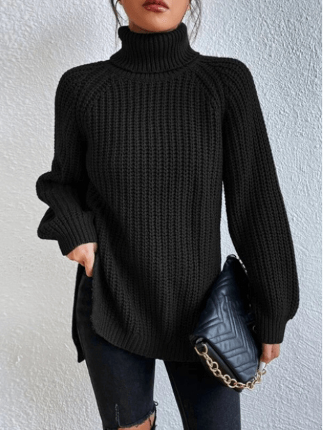 Ladies' Crew Neck Textured Knit Sweater
