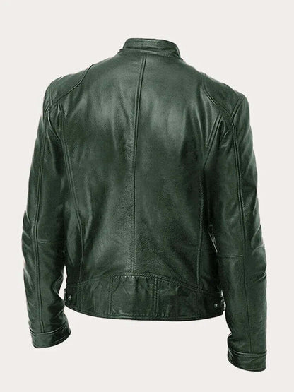 Vintage Style Genuine Leather Coat