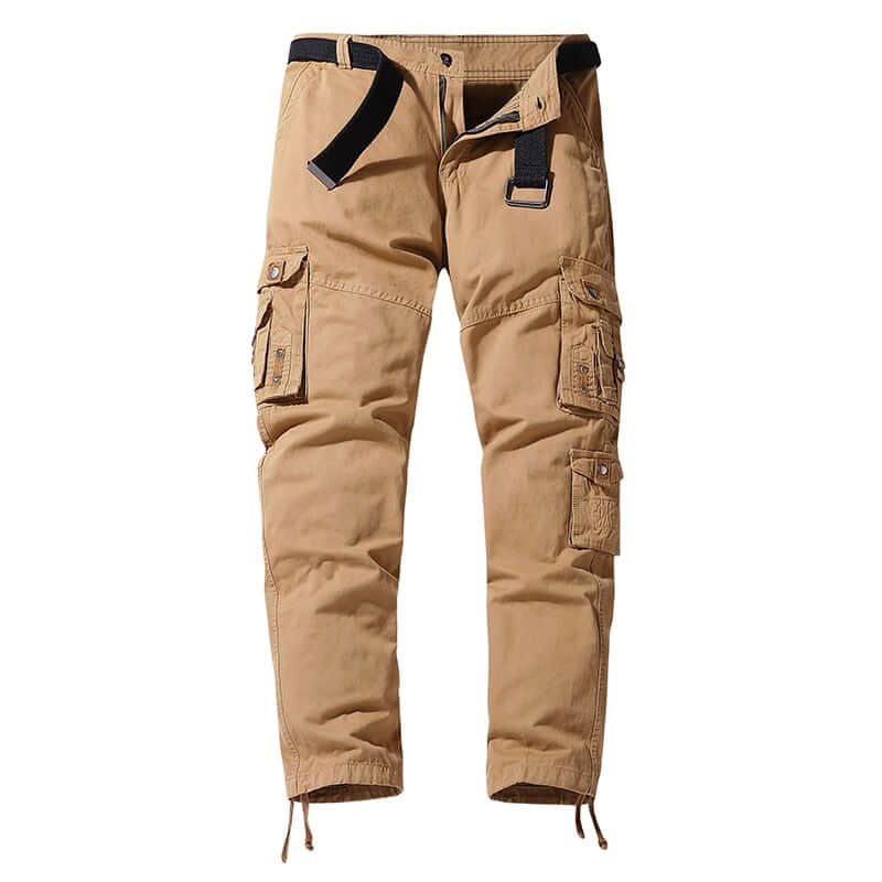 Comfortable Fit Casual Cargo Pants with Elastic Cuffs - Luxivelle