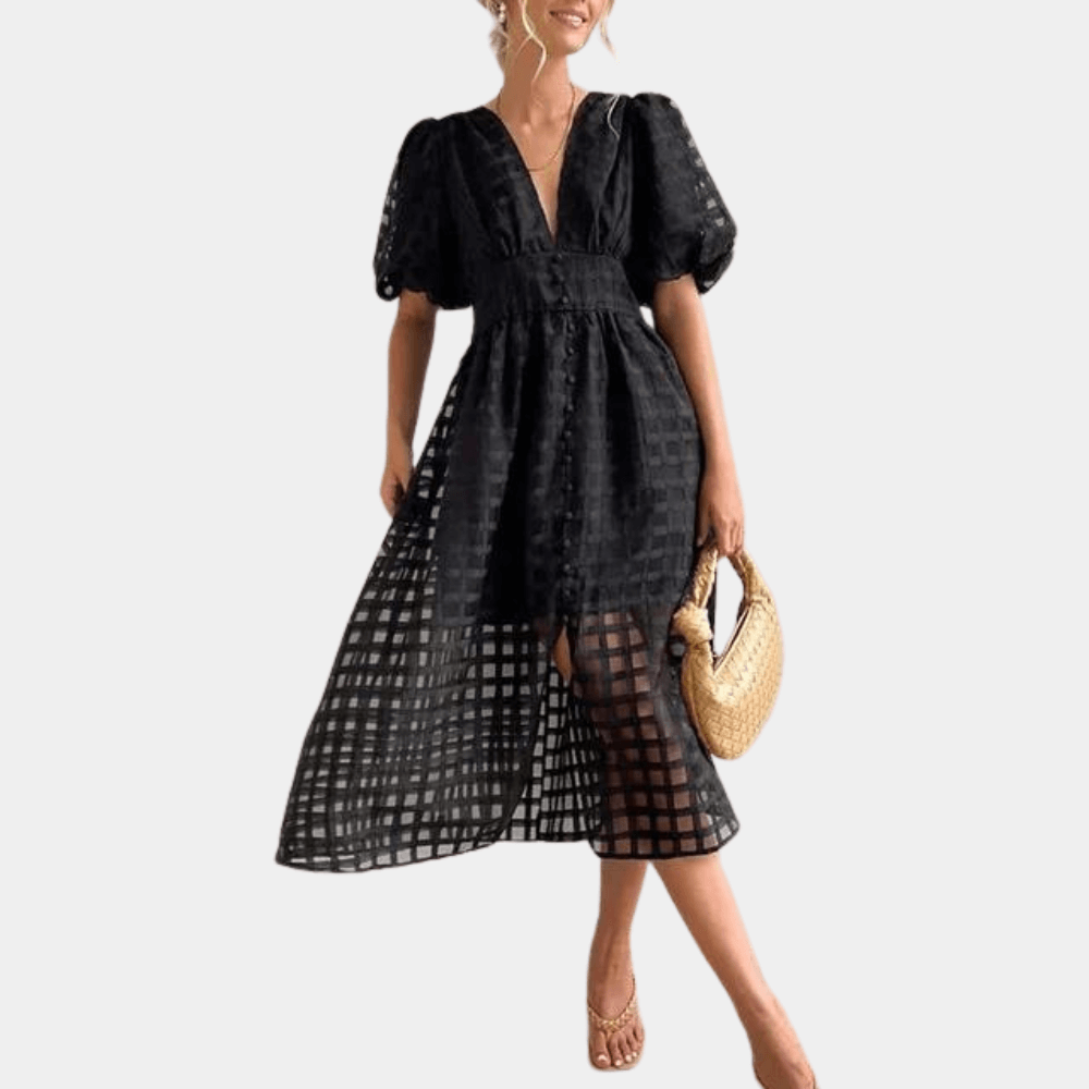 Polka Dot Lightweight Knee Length Dress for Women