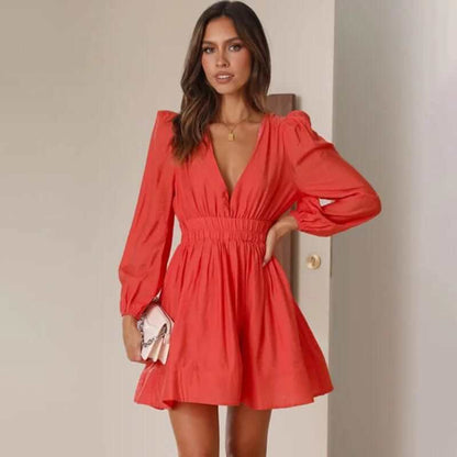Chic Ruffled Mini Party Dress