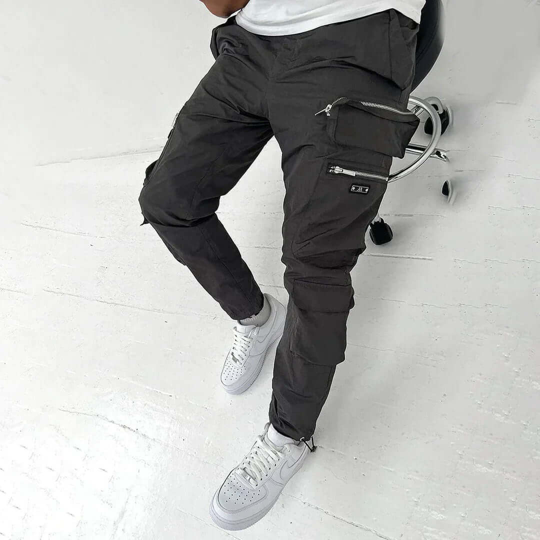 Men's Slim Fit Cargo Pants with Extra Pockets - Luxivelle