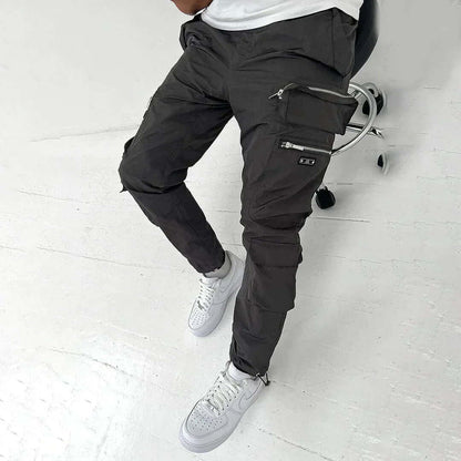 Men's Slim Fit Cargo Pants with Extra Pockets - Luxivelle