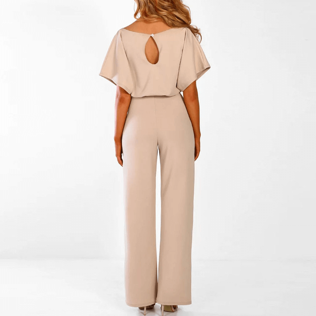 Ladies' Flowy Elastic Waist Jumpsuit