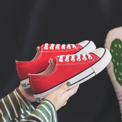 Comfortable Womens Canvas Low Top Sneakers Casual Shoes - Luxivelle