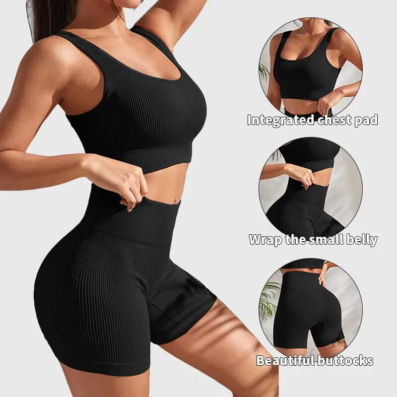 Stretchy Fitness Crop Top Outfit