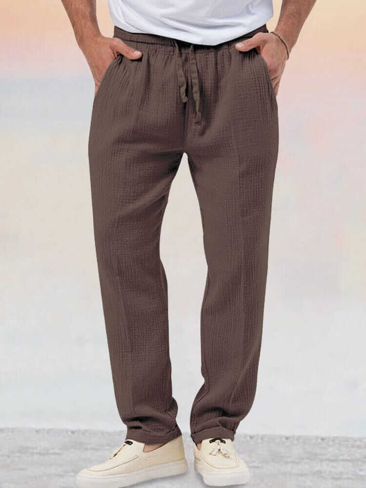 Relaxed Fit Linen Shorts Shirt Set