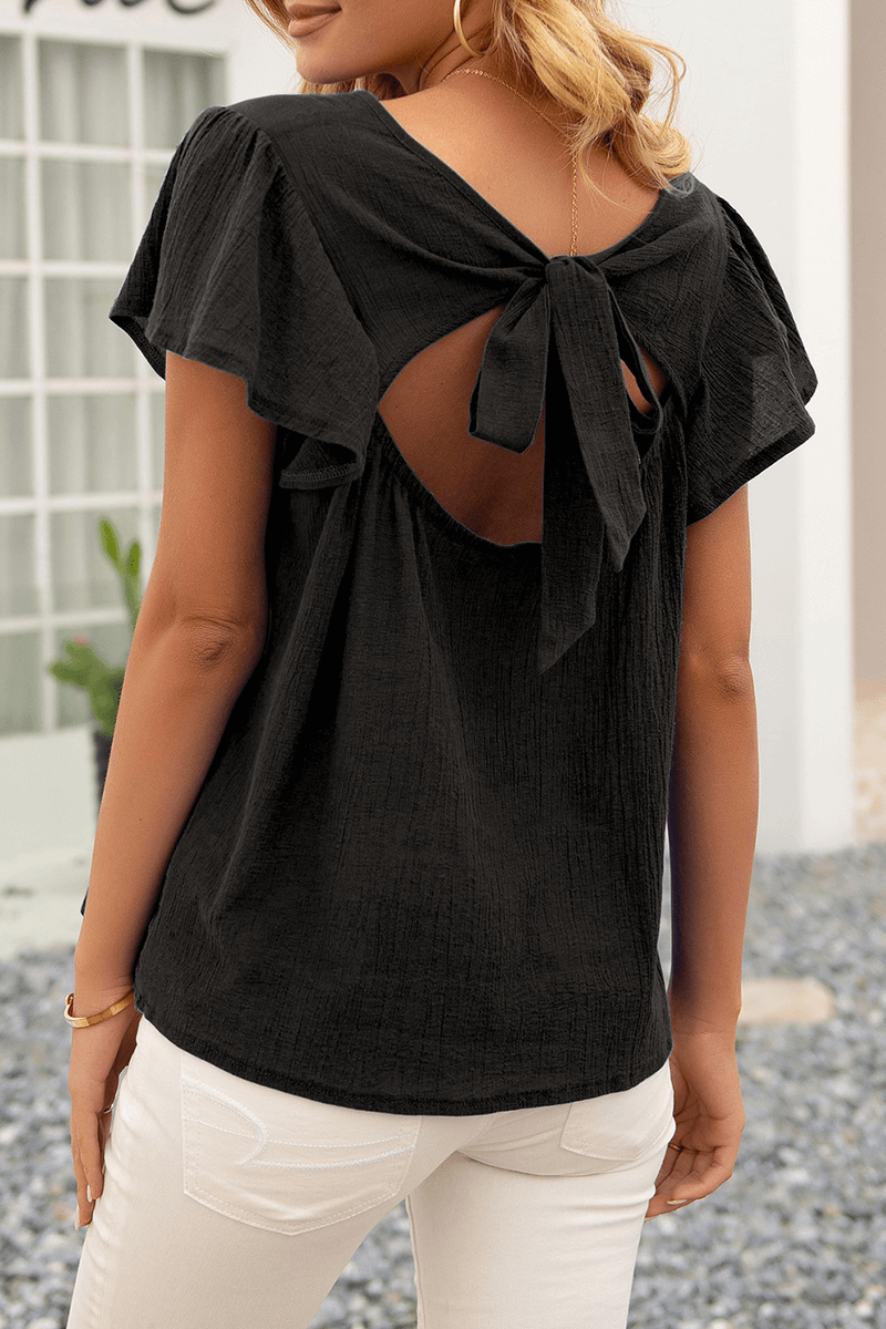 Soft Ruffled Blouse - Loose Fit Women's Top