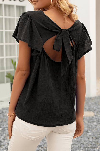 Soft Ruffled Blouse - Loose Fit Women's Top