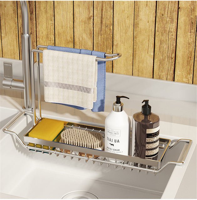Compact Kitchen Sink Shelf – Over Sink Storage Rack